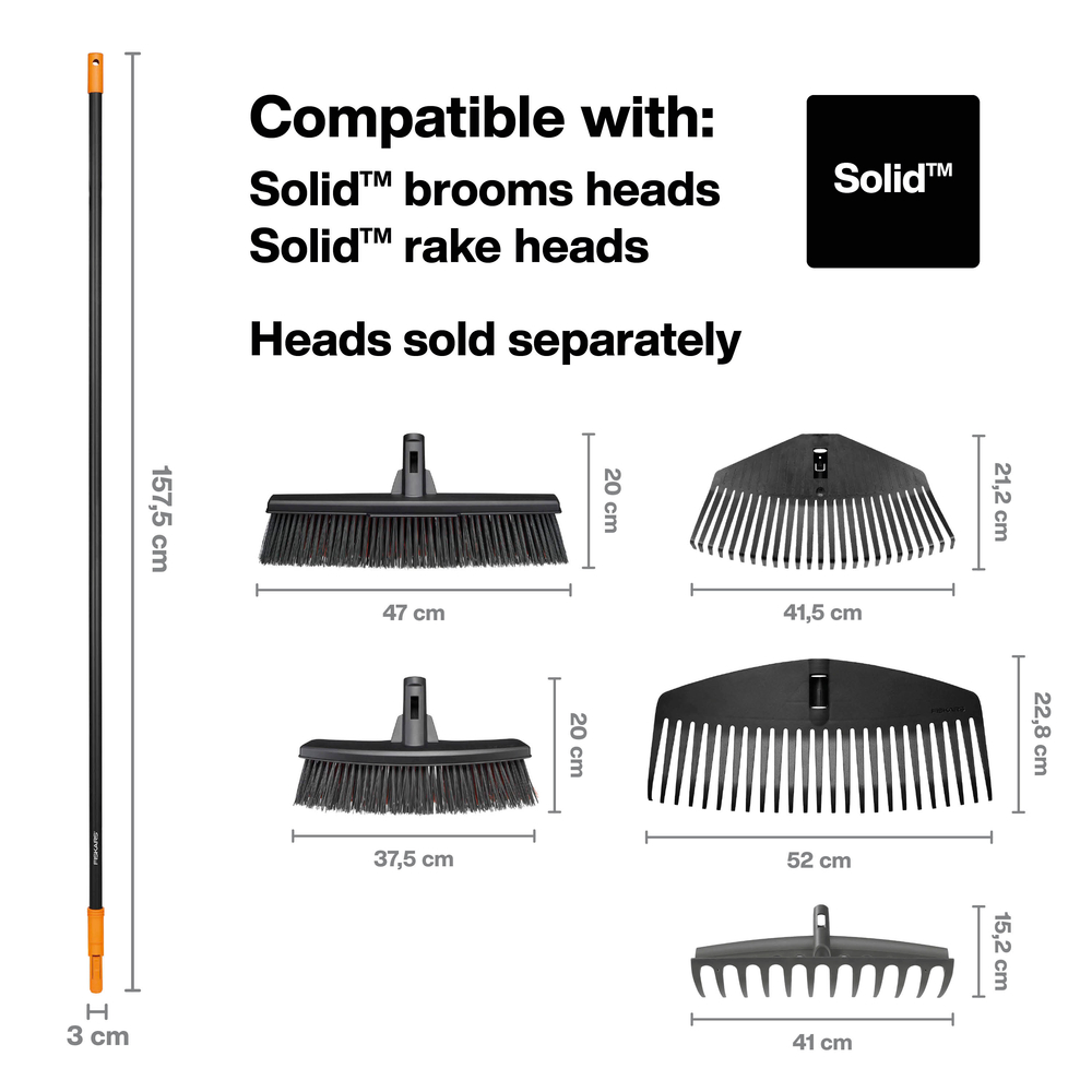 Trzonek uniwersalny Solid Fiskars – kompatybilne głowice